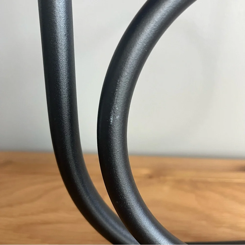 IKEA matte black danish modern metal candlestick holder